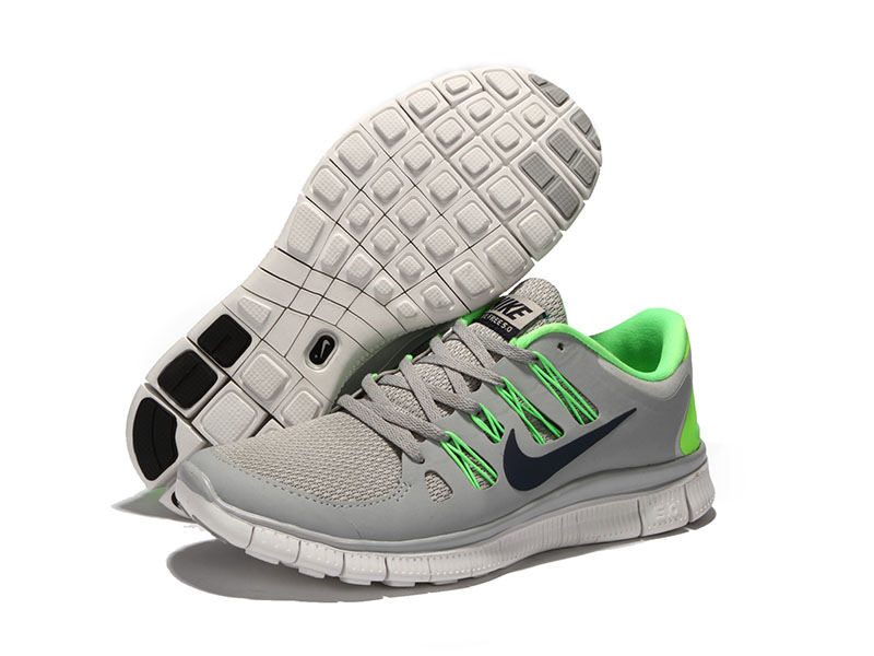 Nouvelle Nike Free 5.0 Plus Les Hommes Gris Vert Noir